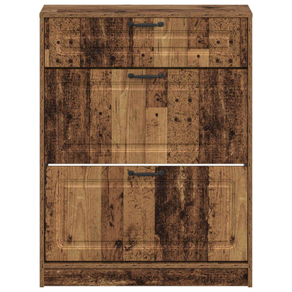 Shoe Cabinet UTRECHT 78 x 24 x 100 cm Engineered Wood Old Wood