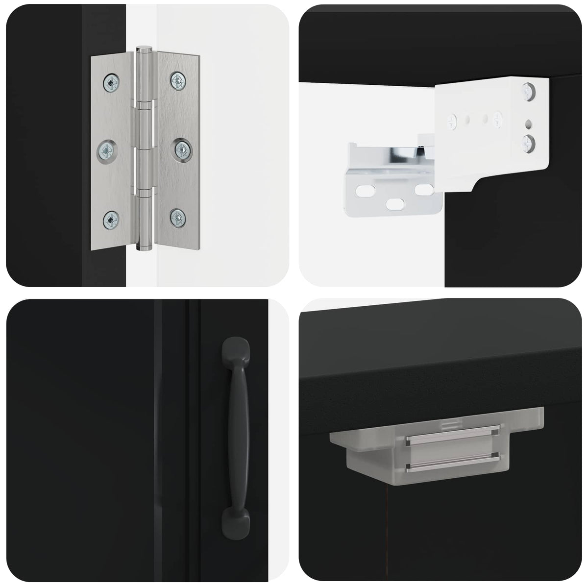 Dartboard Cabinet UTRECHT Black 52.5 x 10.5 x 53.5 cm