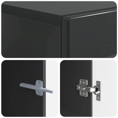 TV Cabinet Black Engineered Wood