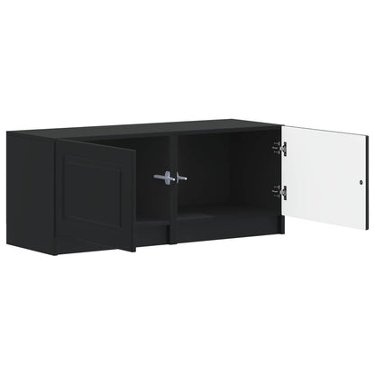 TV Cabinet Black Engineered Wood