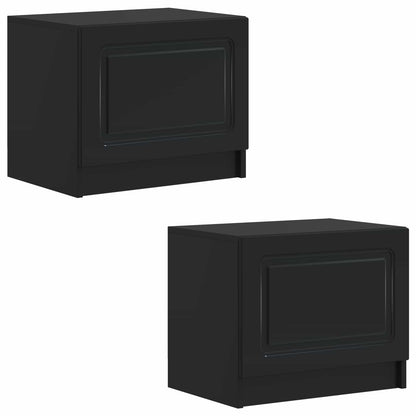 TV Cabinet Black Engineered Wood