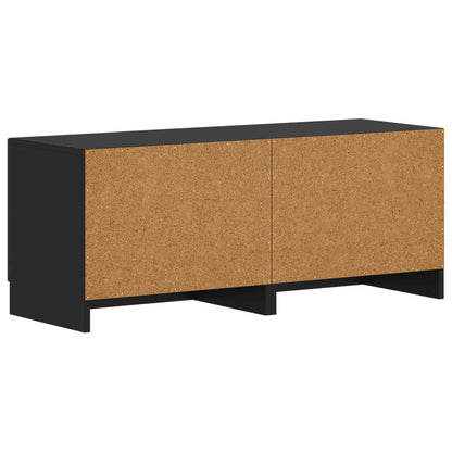 TV Cabinet Black Engineered Wood