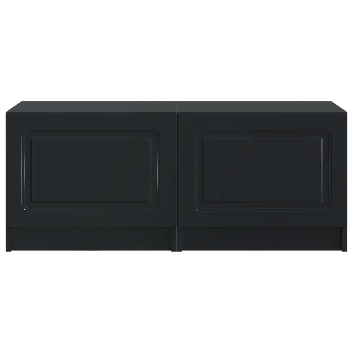 TV Cabinet Black Engineered Wood