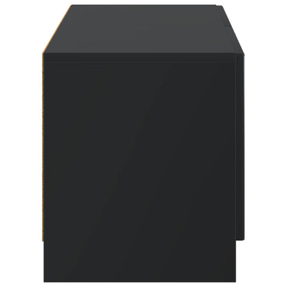 TV Cabinet Black Engineered Wood