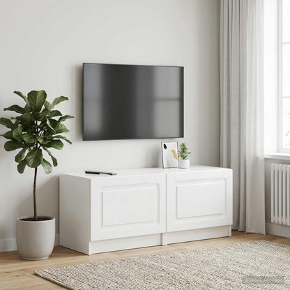 TV Cabinet High Gloss White Engineered Wood