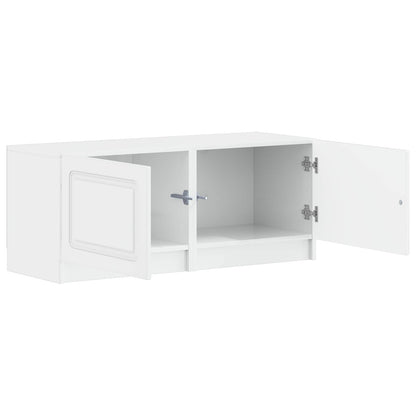 TV Cabinet High Gloss White Engineered Wood