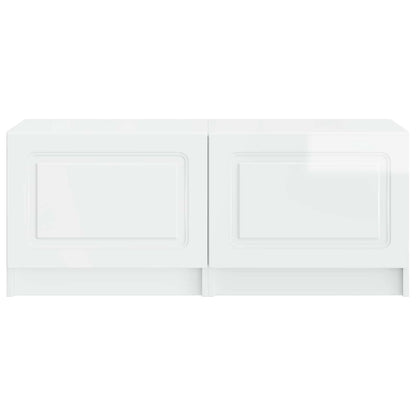 TV Cabinet High Gloss White Engineered Wood