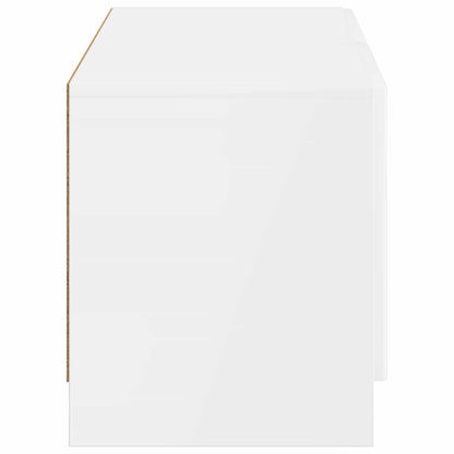 TV Cabinet High Gloss White Engineered Wood
