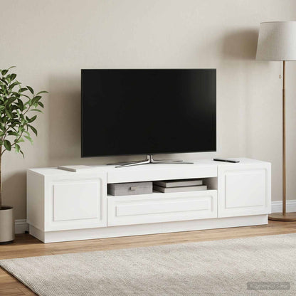 LED TV Cabinet White Engineered Wood