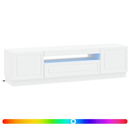 LED TV Cabinet White Engineered Wood
