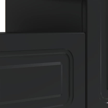 LED TV Cabinet Black Engineered Wood