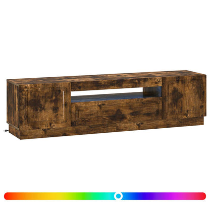 LED TV Cabinet Smoked Oak Engineered Wood