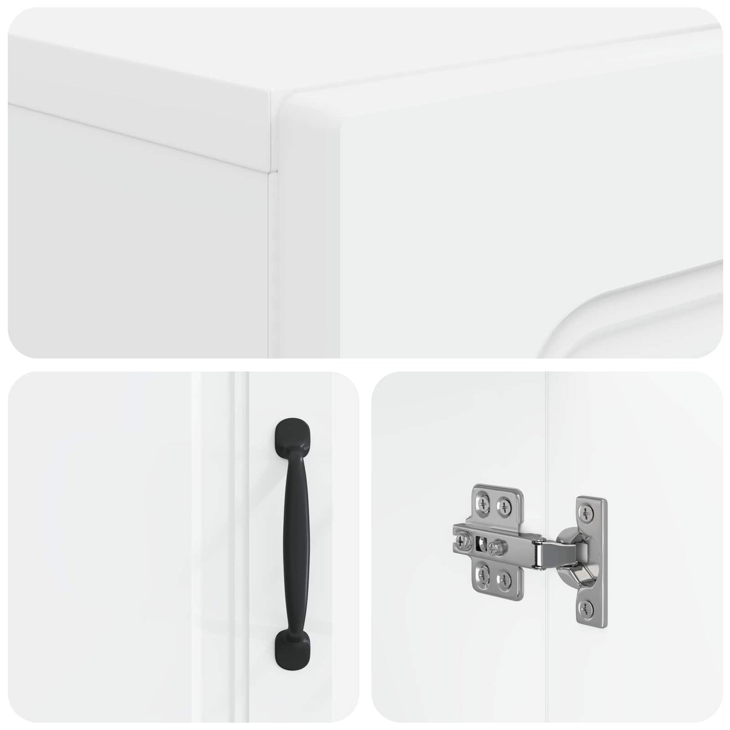 Toilet Cabinet UTRECHT White 66 x 25.5 x 190 cm Engineered Wood