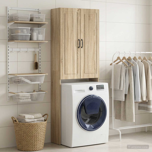 Toilet Cabinet UTRECHT Sonoma Oak 66 x 25.5 x 190 cm