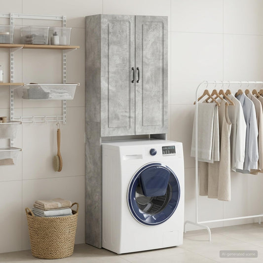 Toilet Cabinet UTRECHT Concrete Grey 66 x 25.5 x 190 cm