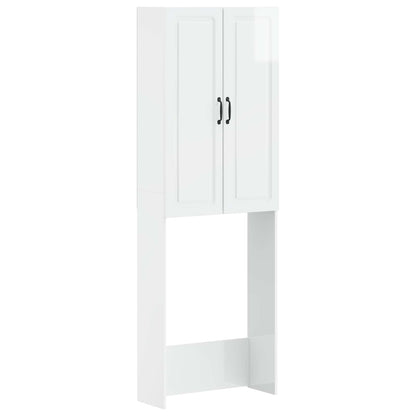Toilet Cabinet UTRECHT High Gloss White 66 x 25.5 x 190 cm