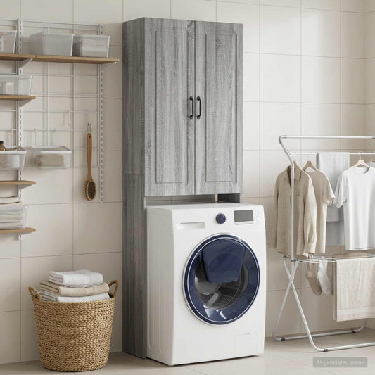 Toilet Cabinet UTRECHT Grey Sonoma 66 x 25.5 x 190 cm