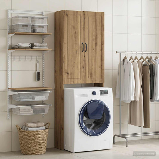 Toilet Cabinet UTRECHT Artisan Oak 66 x 25.5 x 190 cm