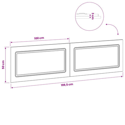 Wall-Mounted Headboard UTRECHT White Engineered Wood