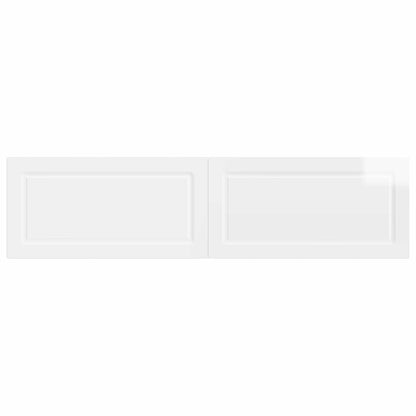 Wall-Mounted Headboard UTRECHT High Gloss White Engineered Wood