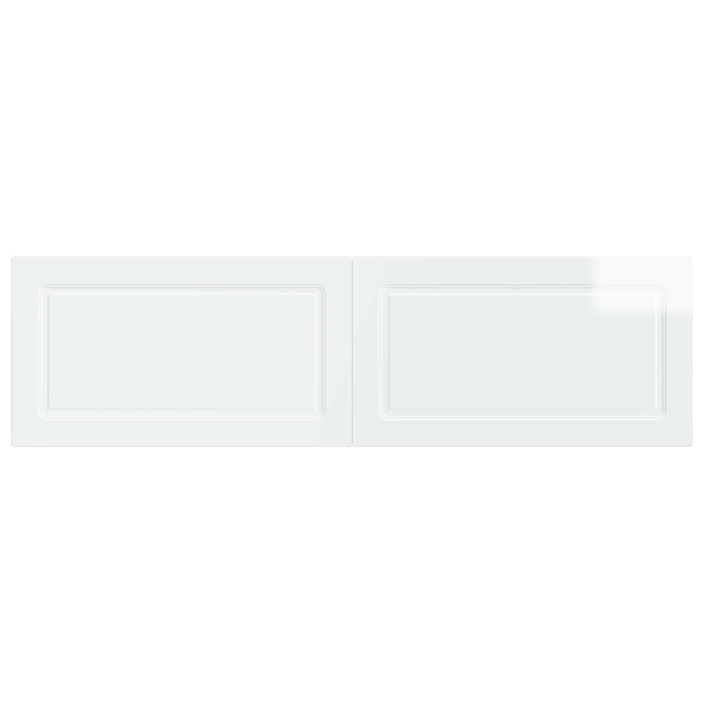 Wall-Mounted Headboard UTRECHT High Gloss White Engineered Wood
