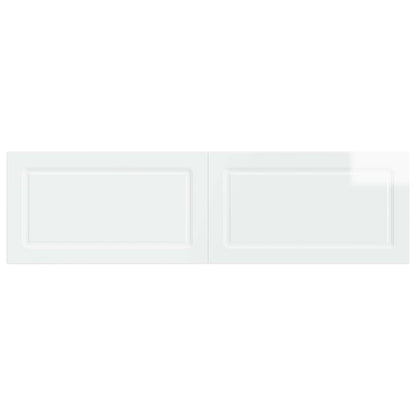 Wall-Mounted Headboard UTRECHT High Gloss White Engineered Wood