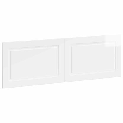 Wall-Mounted Headboard UTRECHT High Gloss White Engineered Wood