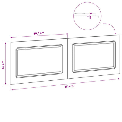 Wall-Mounted Headboard UTRECHT Grey Sonoma Engineered Wood