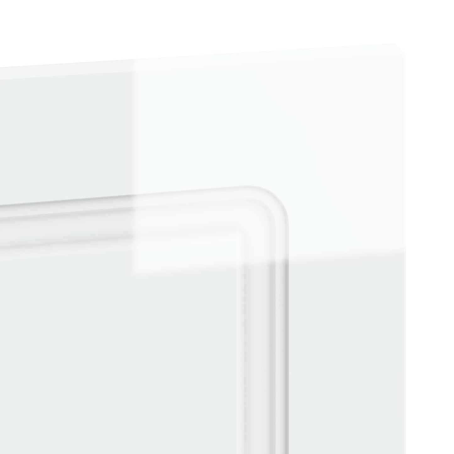 Wall-Mounted Headboard UTRECHT High Gloss White Engineered Wood
