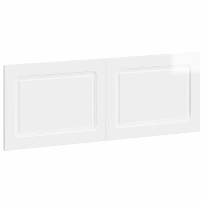 Wall-Mounted Headboard UTRECHT High Gloss White Engineered Wood