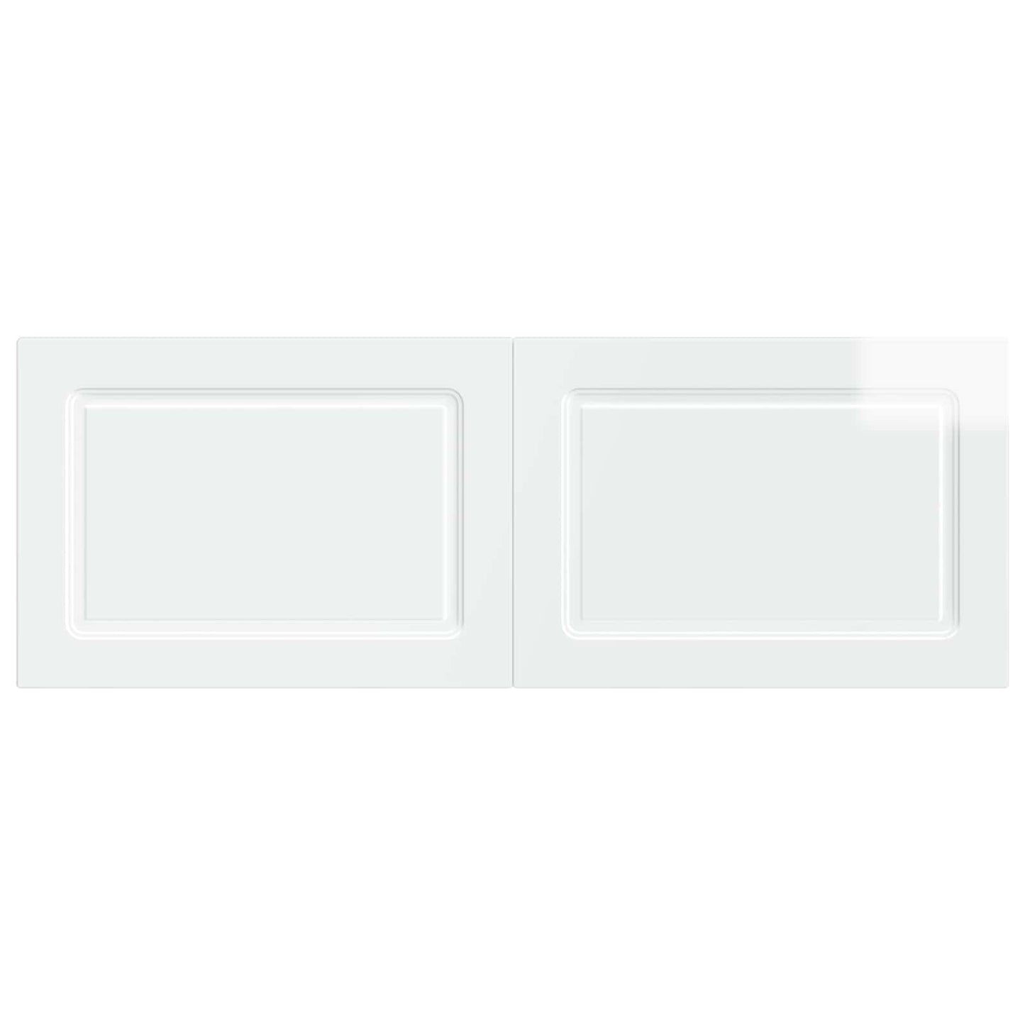 Wall-Mounted Headboard UTRECHT High Gloss White Engineered Wood