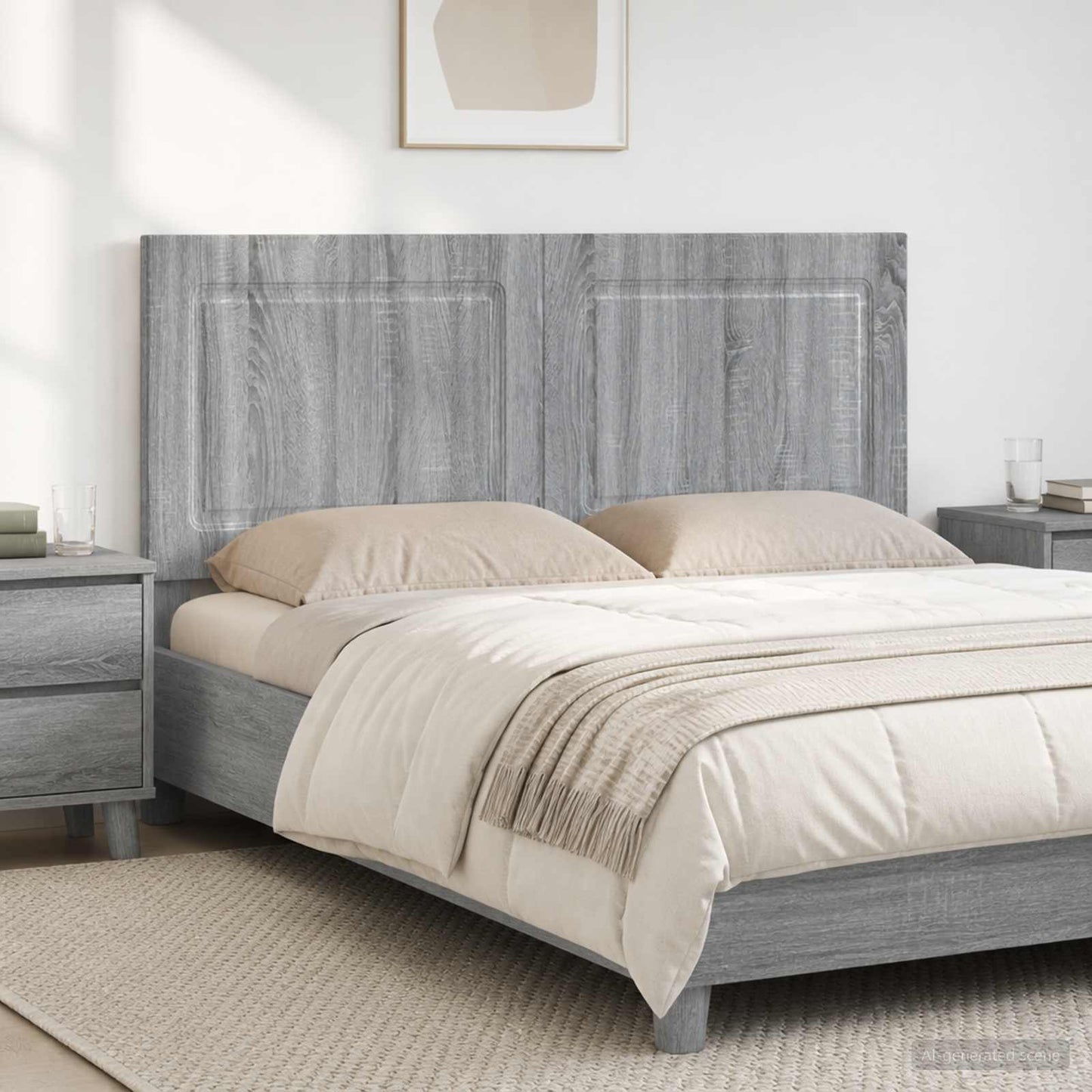 Wall-Mounted Headboard UTRECHT Grey Sonoma Engineered Wood
