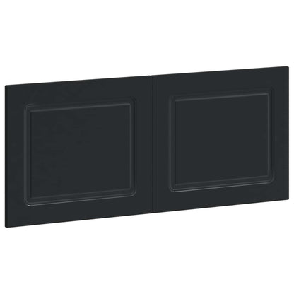 Wall-Mounted Headboard UTRECHT Black Engineered Wood