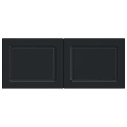 Wall-Mounted Headboard UTRECHT Black Engineered Wood