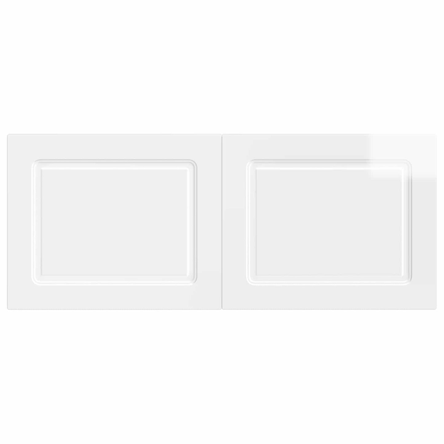 Wall-Mounted Headboard UTRECHT High Gloss White Engineered Wood