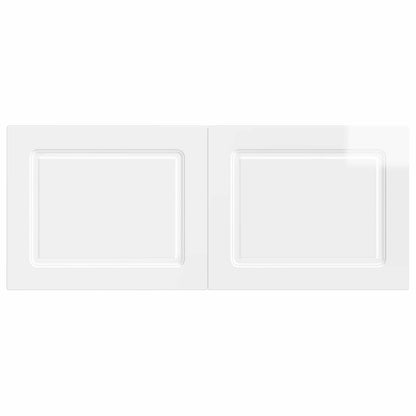 Wall-Mounted Headboard UTRECHT High Gloss White Engineered Wood