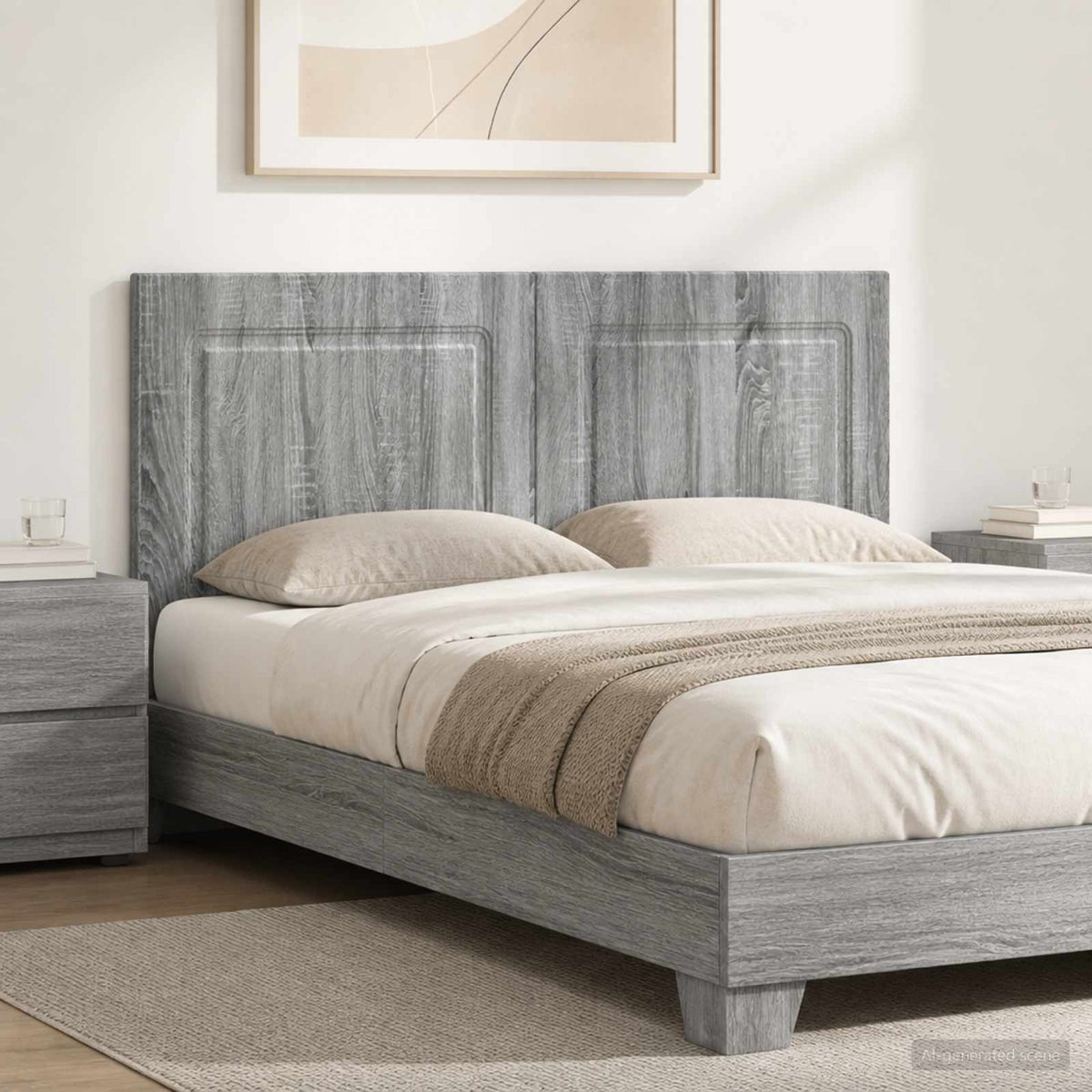 Wall-Mounted Headboard UTRECHT Grey Sonoma Engineered Wood