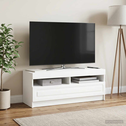 LED TV Cabinet White Engineered Wood