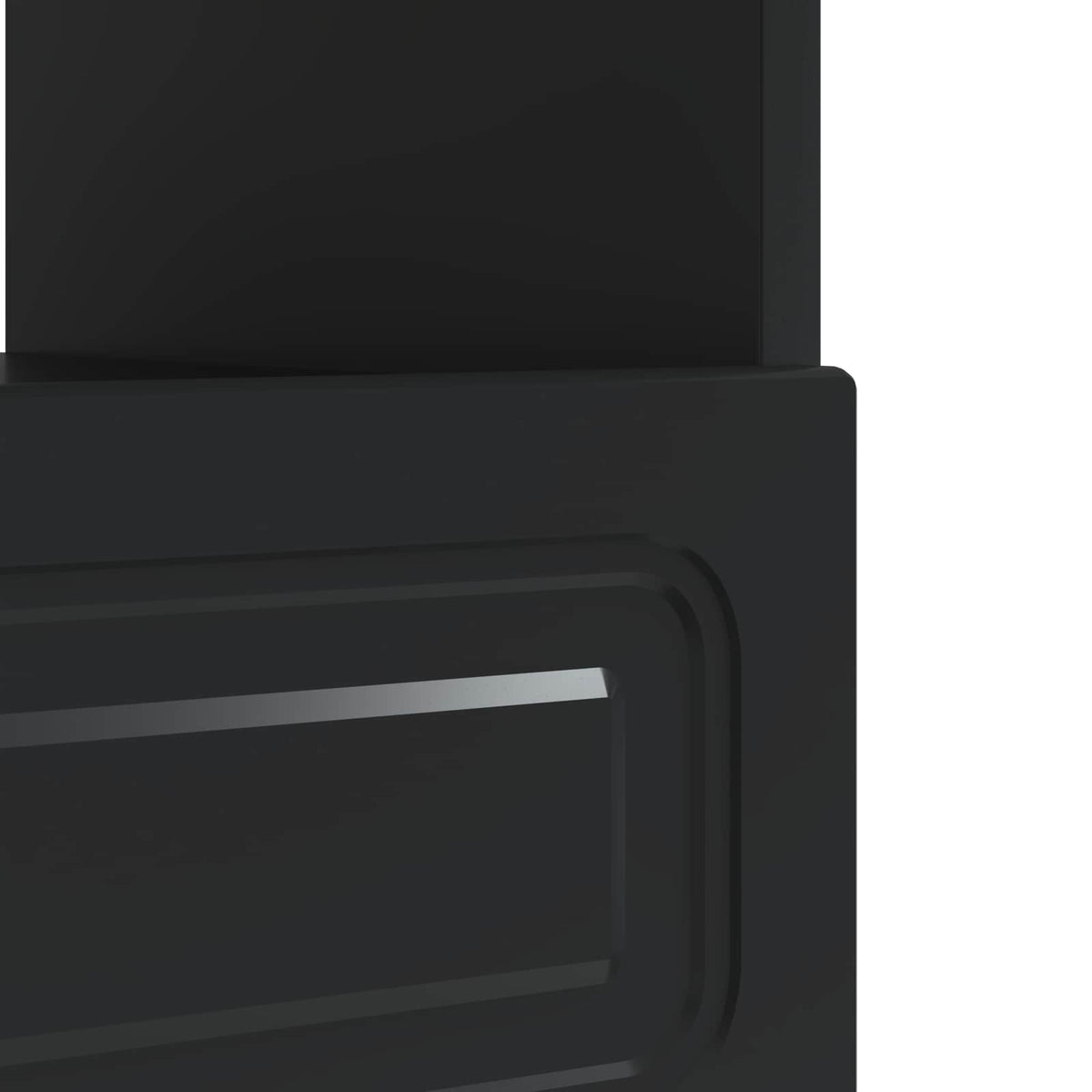 LED TV Cabinet Black Engineered Wood