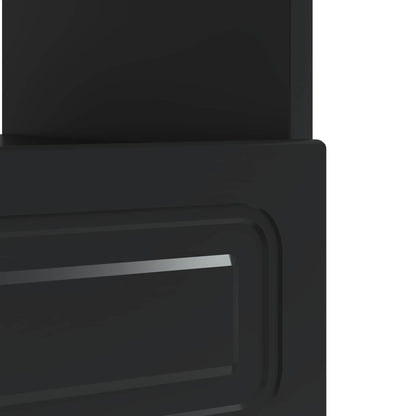 LED TV Cabinet Black Engineered Wood