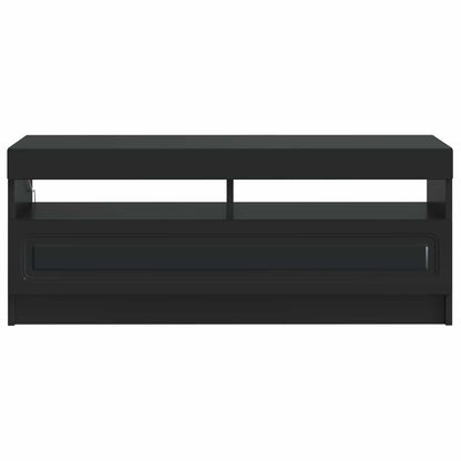 LED TV Cabinet Black Engineered Wood