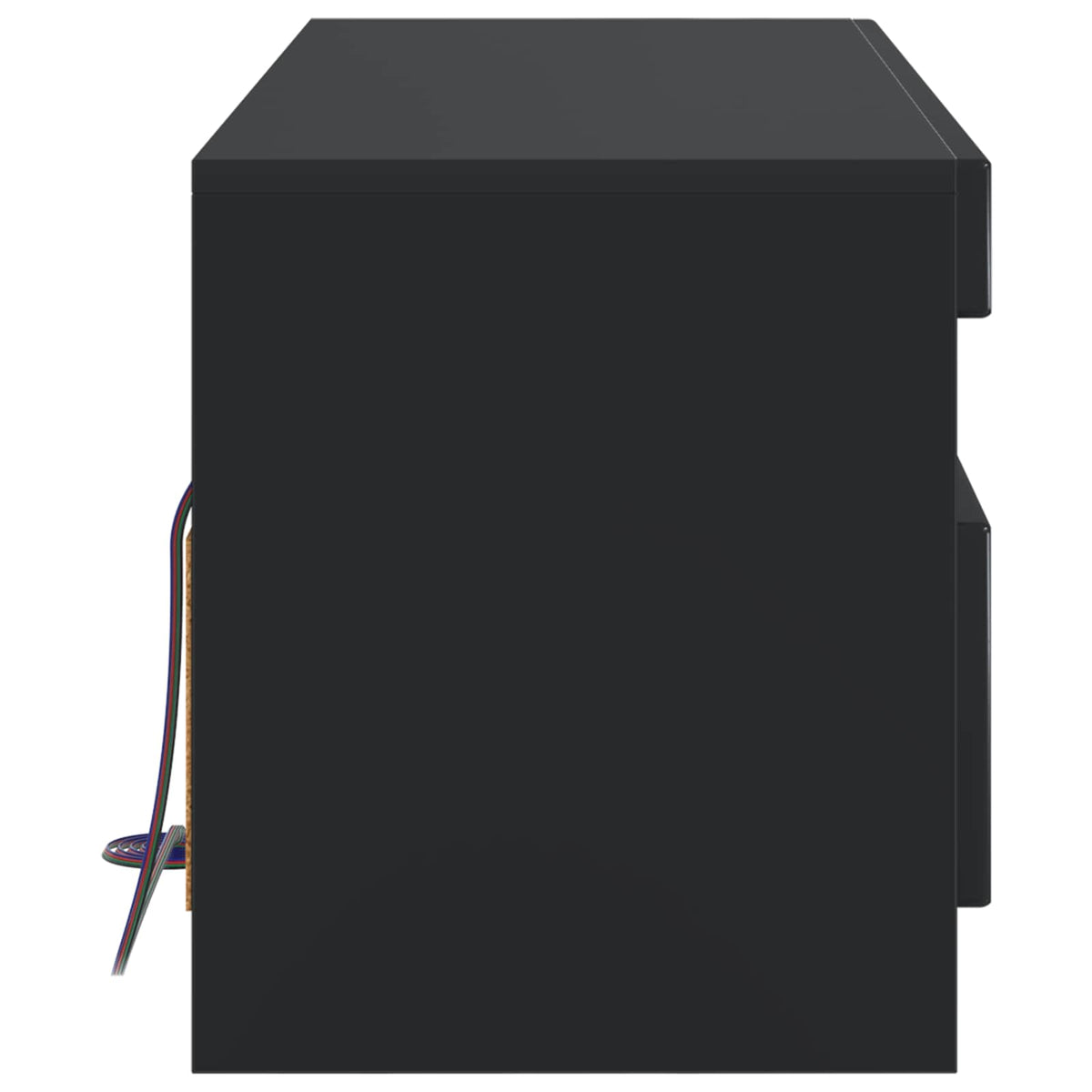LED TV Cabinet Black Engineered Wood