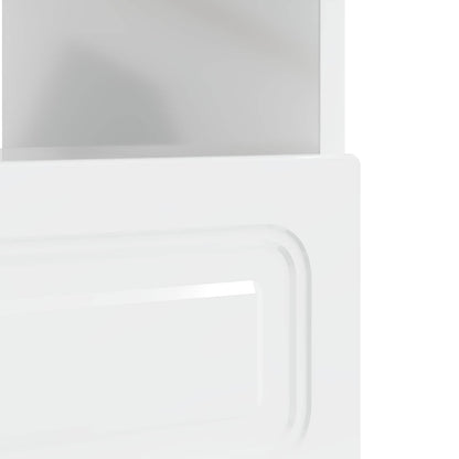 LED TV Cabinet High Gloss White Engineered Wood