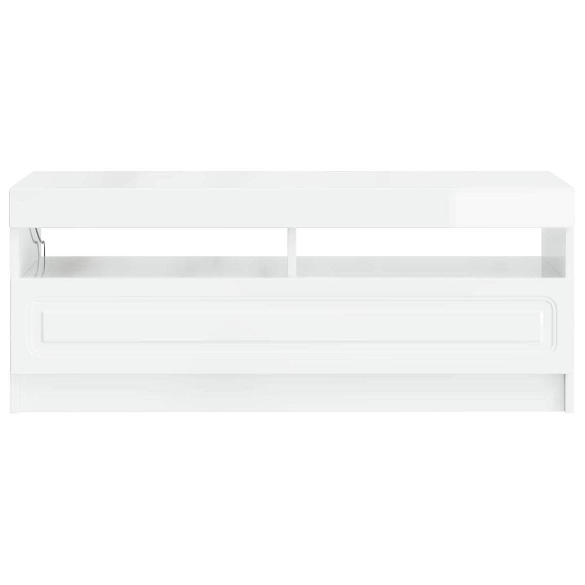 LED TV Cabinet High Gloss White Engineered Wood