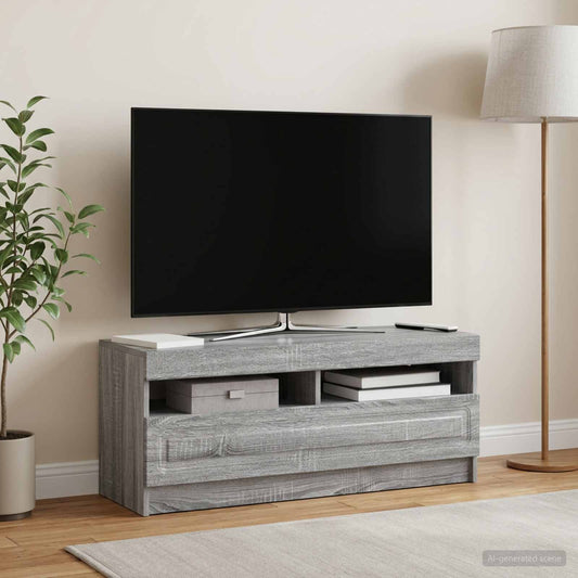 LED TV Cabinet Grey Sonoma Engineered Wood