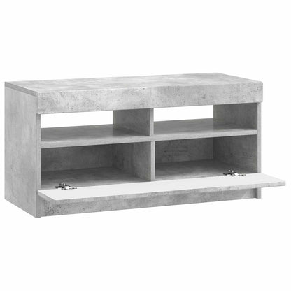 LED TV Cabinet Concrete Grey Engineered Wood