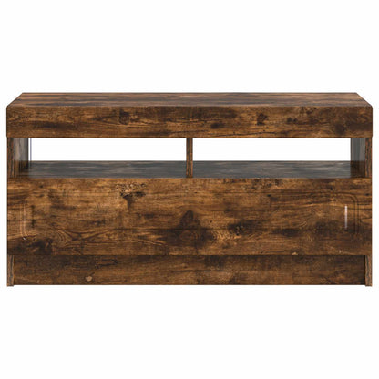 LED TV Cabinet Smoked Oak Engineered Wood