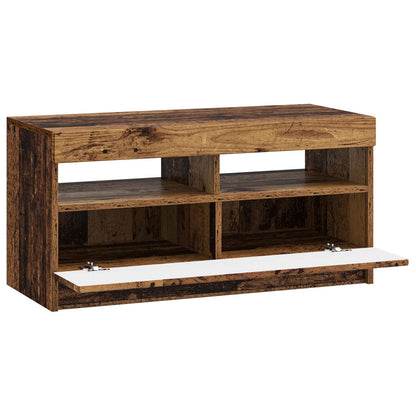 LED TV Cabinet Old Wood Engineered Wood