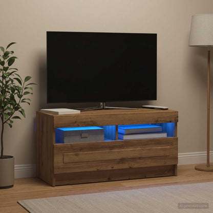 LED TV Cabinet Artisan Oak Engineered Wood