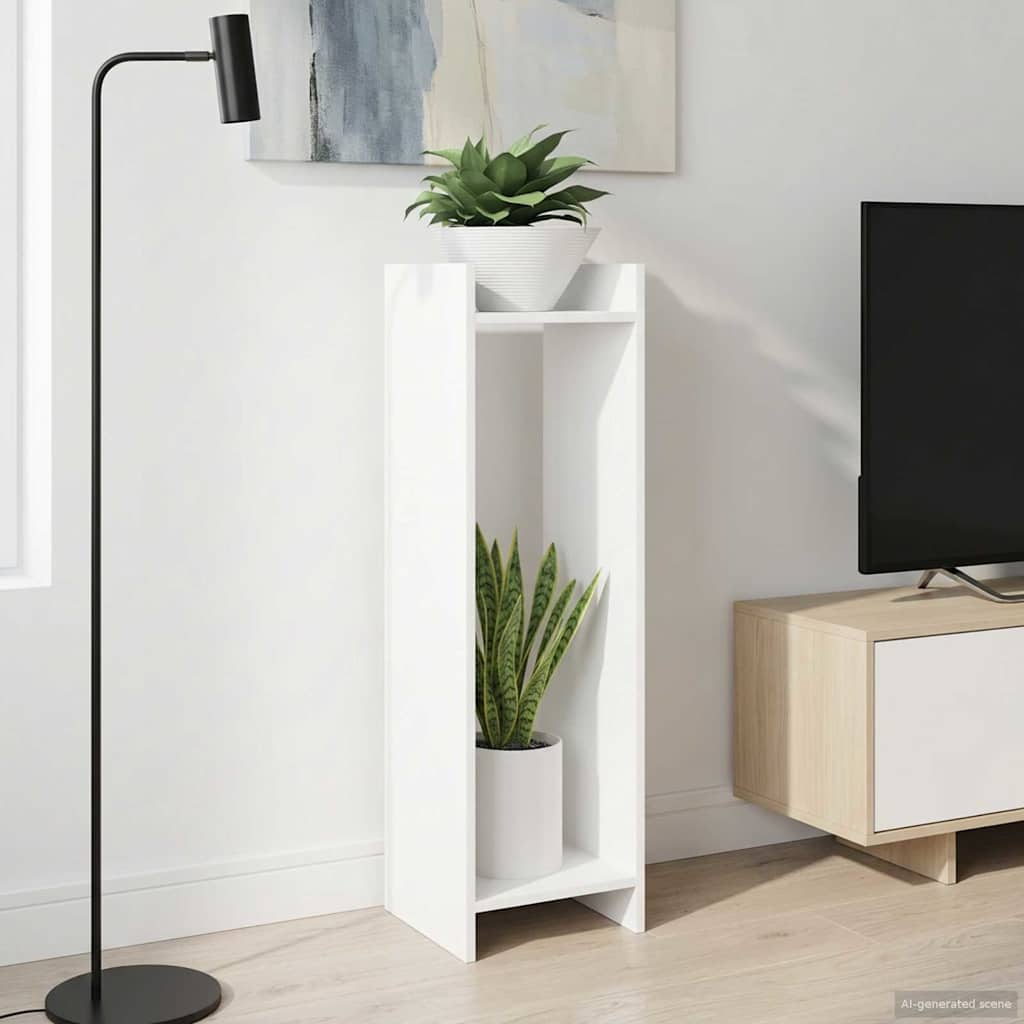 Plant Stand White 30 x 30 x 100 cm Engineered Wood